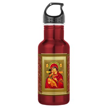 Ikon Of The Virgin Mary And The Child Jesus Stainless Steel Water Bottle by allchristian at Zazzle