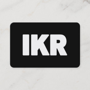IKR Text Slang Business Card