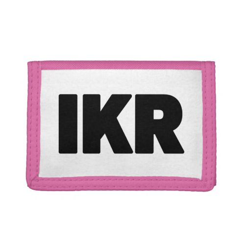 IKR  Text Slang Trifold Wallet