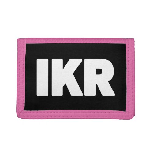 IKR  Text Slang Trifold Wallet