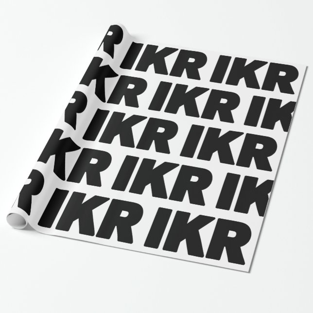 IKR | Text Slang Wrapping Paper (Unrolled)