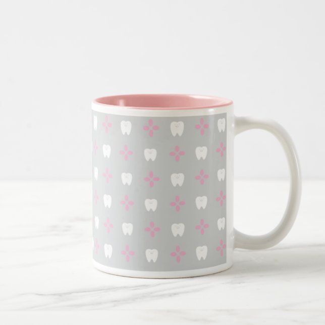 [Ikungudo] Tooth Goods Mug Cup Gray Pink (Right)