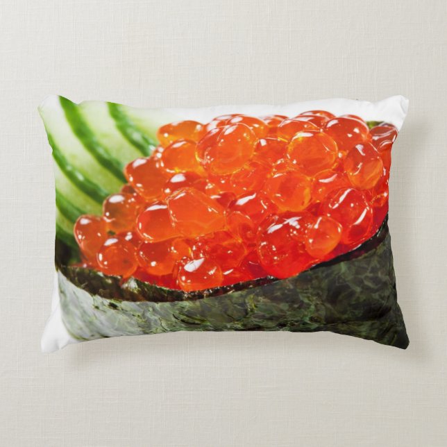 Ikura (Salmon Roe) Gunkan Maki Sushi Accent Pillow (Front)