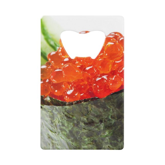 Ikura (Salmon Roe) Gunkan Maki Sushi Credit Card Bottle Opener (Front)