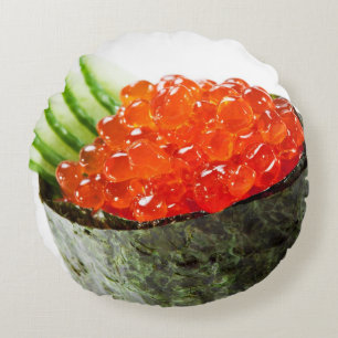 Ikura (Salmon Roe) Gunkan Maki Sushi Round Pillow