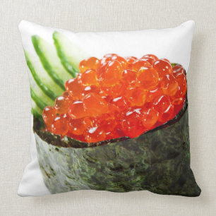 Ikura (Salmon Roe) Gunkan Maki Sushi Throw Pillow