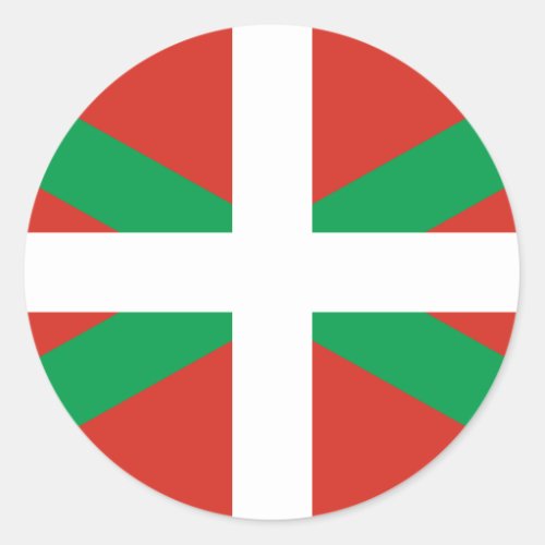 IKURRIA DRAPEAU BASQUE EUSKADI FLAG VASCA CLASSIC ROUND STICKER