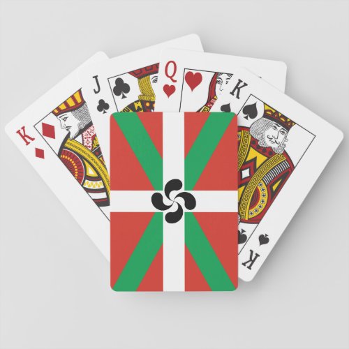 Ikurria with Lauburu symbol Poker Cards