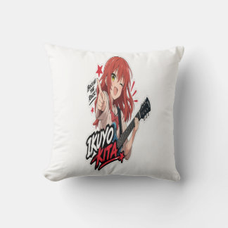 : Ikuyo Kita Anime Guitar Sticker | Rock Music Throw Pillow