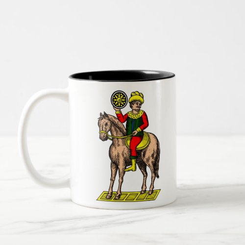 Il cavaliere di denari Two_Tone coffee mug