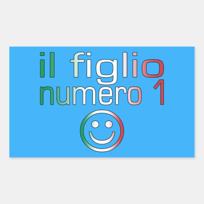 Il Figlio Numero 1   Number 1 Son in Italian Rectangle Stickers