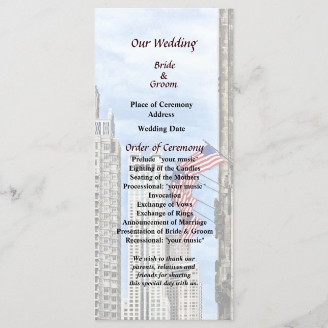 Il - Flags Along Michigan Ave Chicago Program (Front)