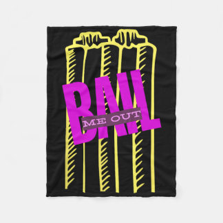 Il Me Out Funny Wickets Cricket T20 Fleece Blanket