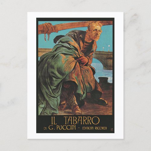 Il Tabarro Giacomo Puccini Postcard