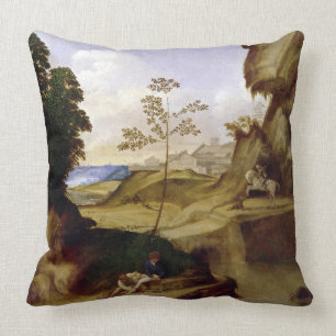 Il Tramonto (The Sunset) (oil on canvas) Throw Pillow