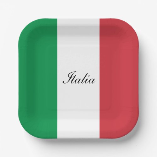 Il Tricolore _ The Flag of Italy Paper Plates