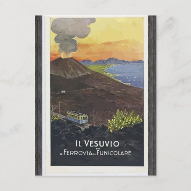 Il Vesuvio Ferrovia Funicolare, Vintage Postcard (Front)