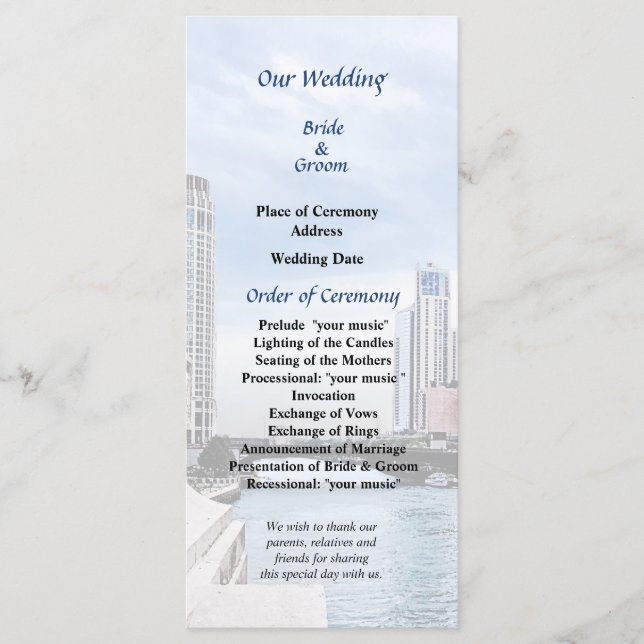 IL - View From Michigan Avenue Bridge Chicago Program (Front)