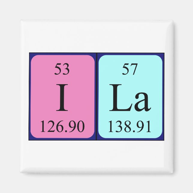 Ila periodic table name magnet (Front)