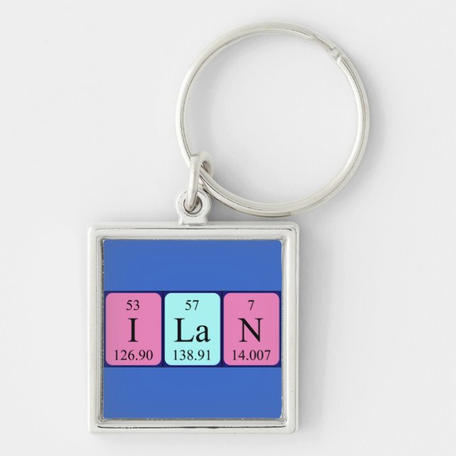 Ilan periodic table name keyring (Front)