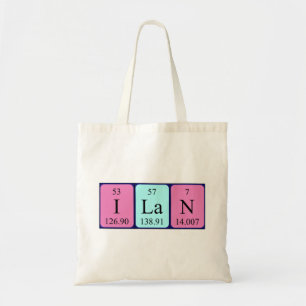Ilan periodic table name tote bag