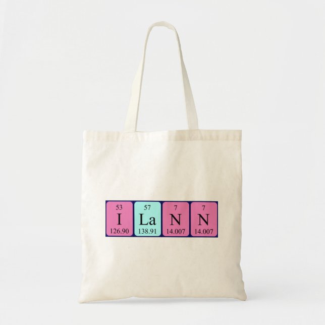 Ilann periodic table name tote bag (Front)