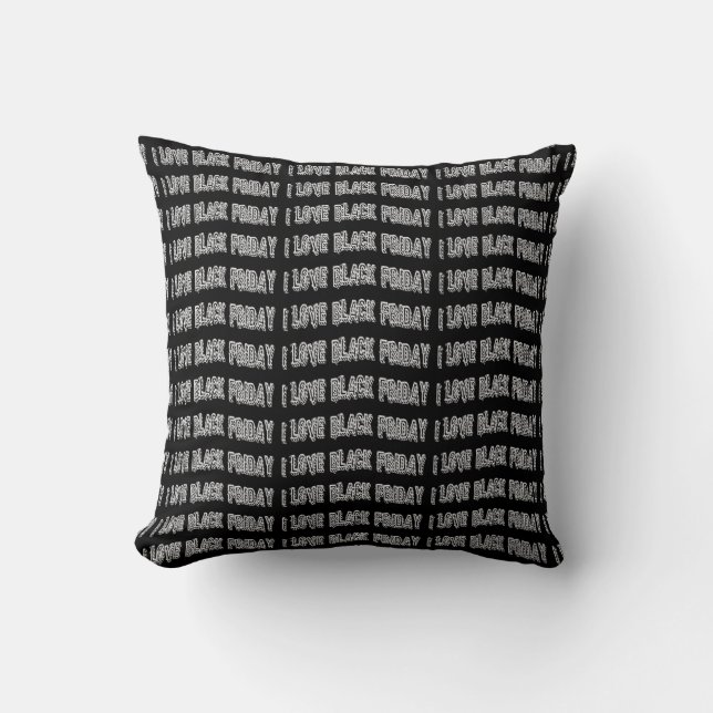 ILBF-BlackStripe Throw Pillow (Front)