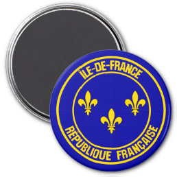 &#206;le-de-France Round Emblem Magnet