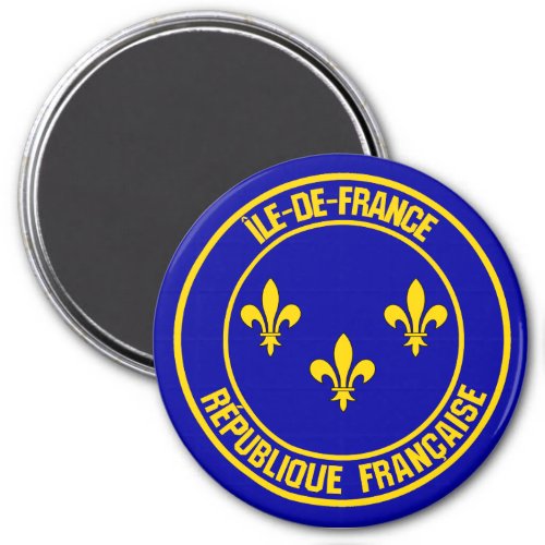 le_de_France Round Emblem Magnet