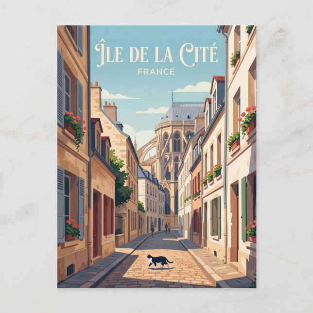 Île de la Cité France Postcard (Front)