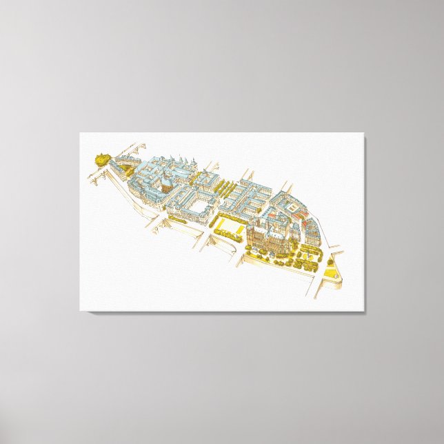 Ile-de-la-Cite. Paris France Canvas Print (Front)