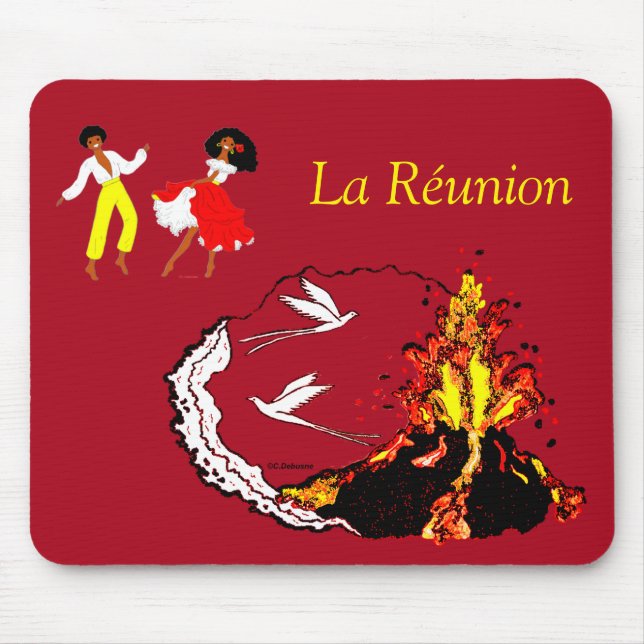 Île de La Réunion Mouse Pad (Front)