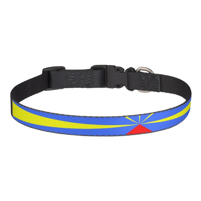 Ile Réunion 974 Reunion Island Drapeau Maveli Pet Collar (Front)