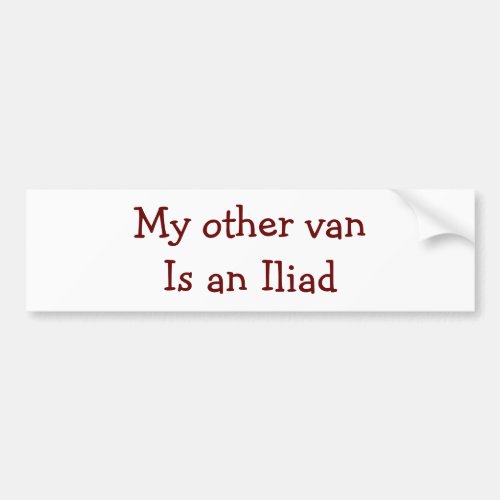 Iliad bumper sticker