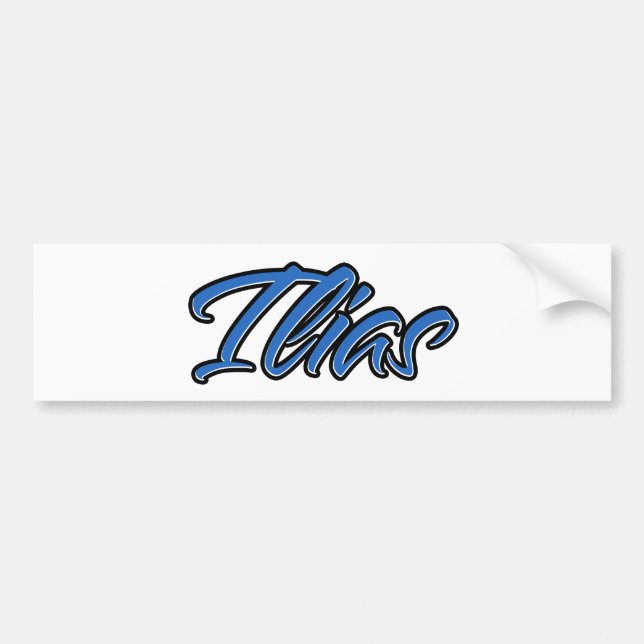 Ilias Name blue Aufkleber Sticker Autoaufkleber (Front)
