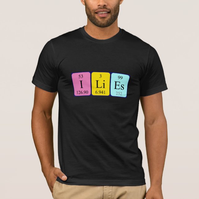 Ilies periodic table name shirt (Front)