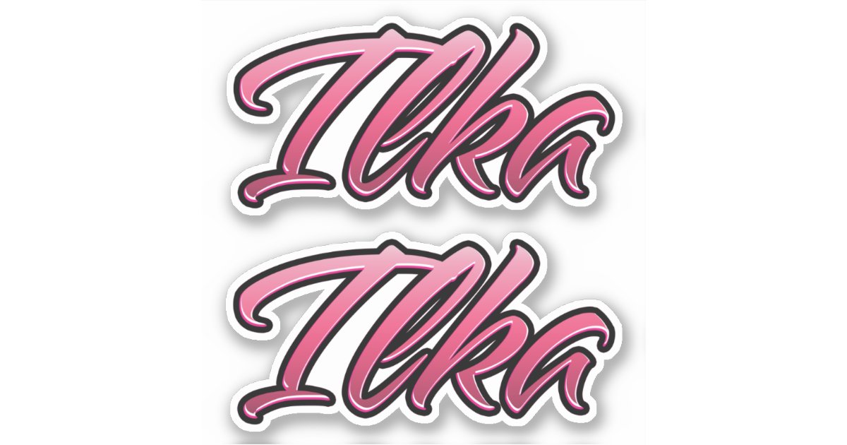 Ilka faded pink stickers sticker set | Zazzle