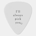 I&#39;ll Always Pick You Heart Simple Guitar Pick at Zazzle