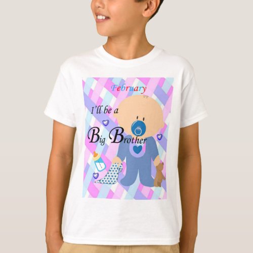 Ill be a Big Brother February Boys T_shirt