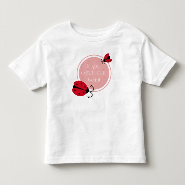 I'll be a big sister soon toddler t-shirt (Front)