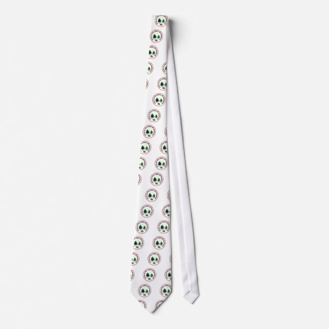 I'll be at the cabin all weekend neck tie (Front)