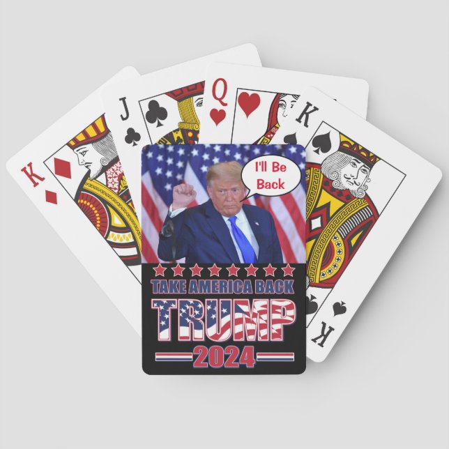 Ill Be Back Trump 2024 Poker Cards (Back)
