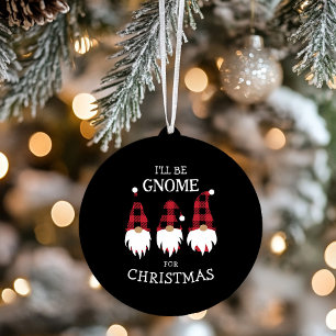 I'll be Gnome for Christmas Ceramic Ornament
