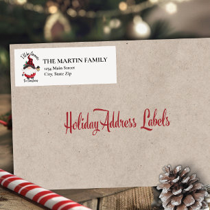 I'll Be Gnome for Christmas Cute Holiday Label