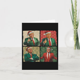 I'll Be Home For Christmas Funny Trump Xmas Santa Card