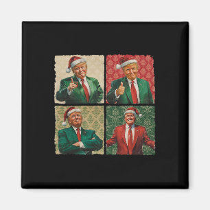 I'll Be Home For Christmas Funny Trump Xmas Santa Magnet