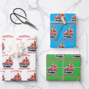 I'll Be Home for Christmas Wrapping Paper Sheets