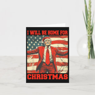 I'll Be Home For Christmas Xmas Santa Pajamas Funn Card