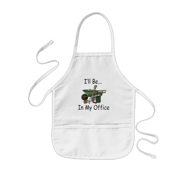 I'll Be in My Office Garden Kids' Apron (Front)