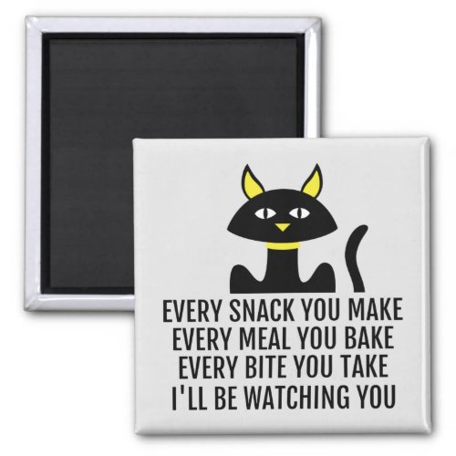 Ill Be Watching You Cute Cat Pun Magnet